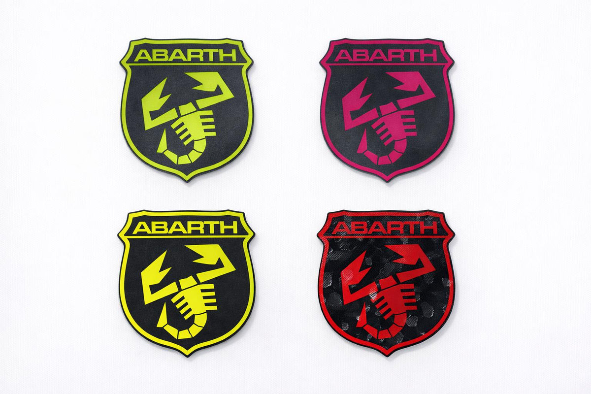 Fiat 500 Abarth Emblem Overlay / Vinyl Aufkleber für Original Emblem / Custom Look passgenau für Motorhaube und Kofferraum