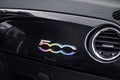 Fiat 500 Abarth Emblem Overlay / Vinyl Aufkleber für Original Emblem / Custom Look passgenau für Armaturenbrett 500