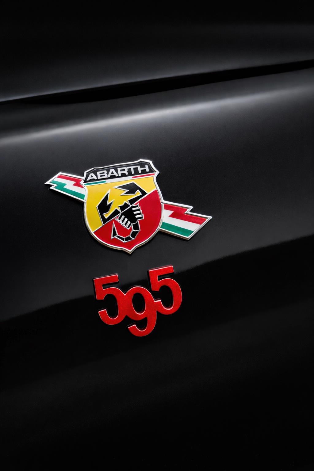 Fiat 500 Abarth Sticker Emblem Overlay / Vinyl Aufkleber für Original Emblem / Custom Look passgenau für Kotflügel 595