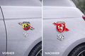 Fiat 500 Abarth Sticker, Emblem Overlay, Vinyl Aufkleber, Custom Look passgenau für Kotflügel Emblem, Abarth Scorpion Decal Custom