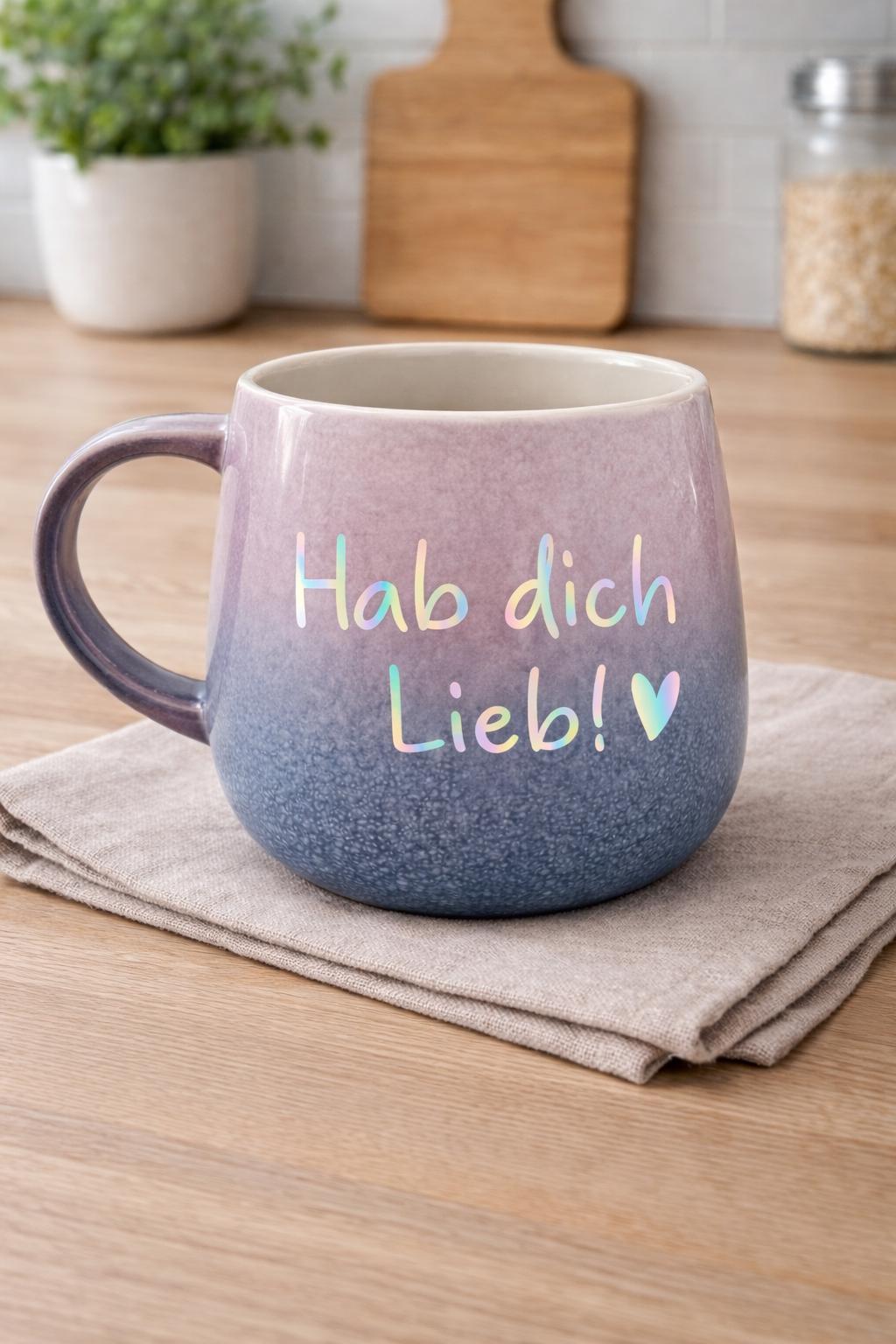 Tasse Geschenk Mama | Hab dich lieb“ Becher | Muttertagsgeschenk | Kaffeetasse Geschenkidee Mama | Liebevolle Tasse