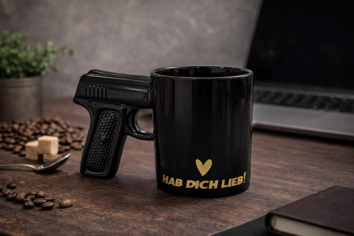 Tasse Geschenk / Papa, Mama, Freund /Deine persönliche Geheimwaffe  als Sticker verewigt