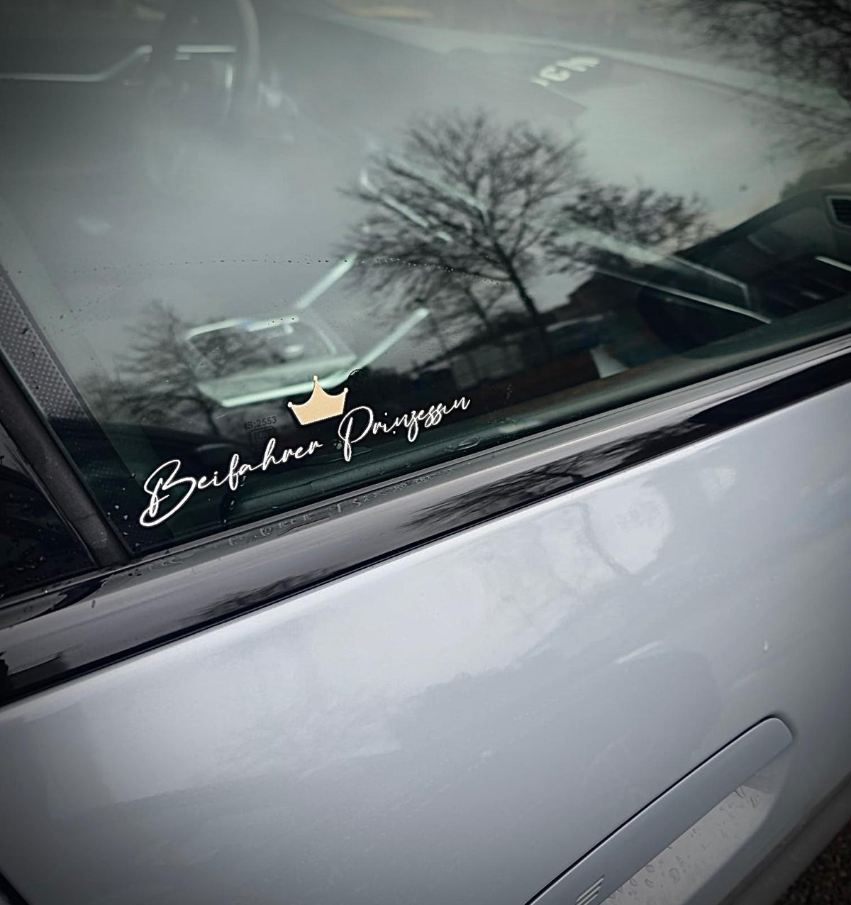Auto Aufkleber Spiegel Spruch  Beifahrer Prinzessin / Hello Beautiful / I love you drive safe  Geschenk für Freundin,Frau,Partnerin  Auto