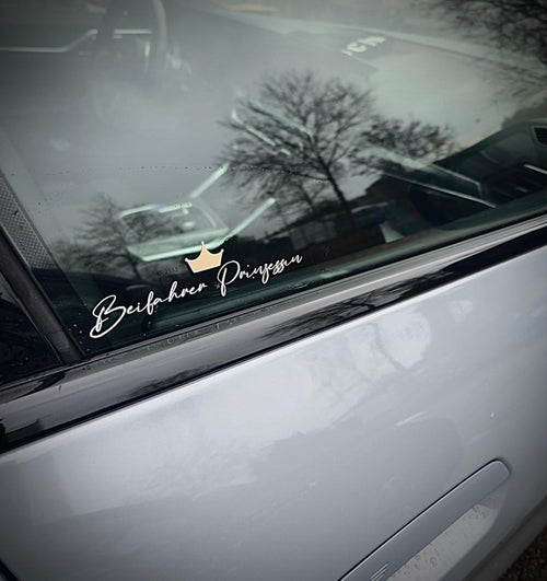 Auto Aufkleber Spiegel Spruch  Beifahrer Prinzessin / Hello Beautiful / I love you drive safe  Geschenk für Freundin,Frau,Partnerin  Auto