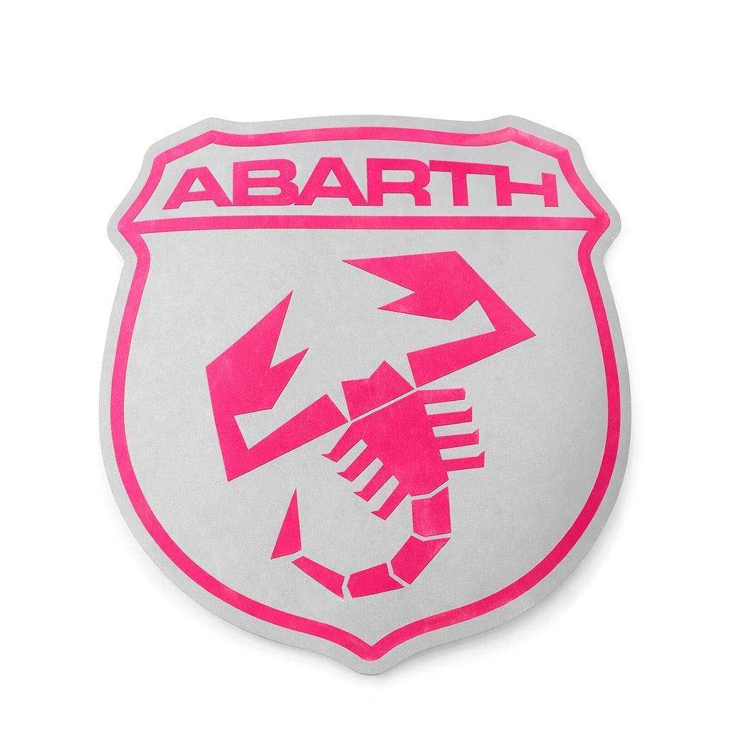Fiat 500 Abarth Emblem Overlay / Vinyl Aufkleber für Original Emblem / Custom Look passgenau für Lenkrad