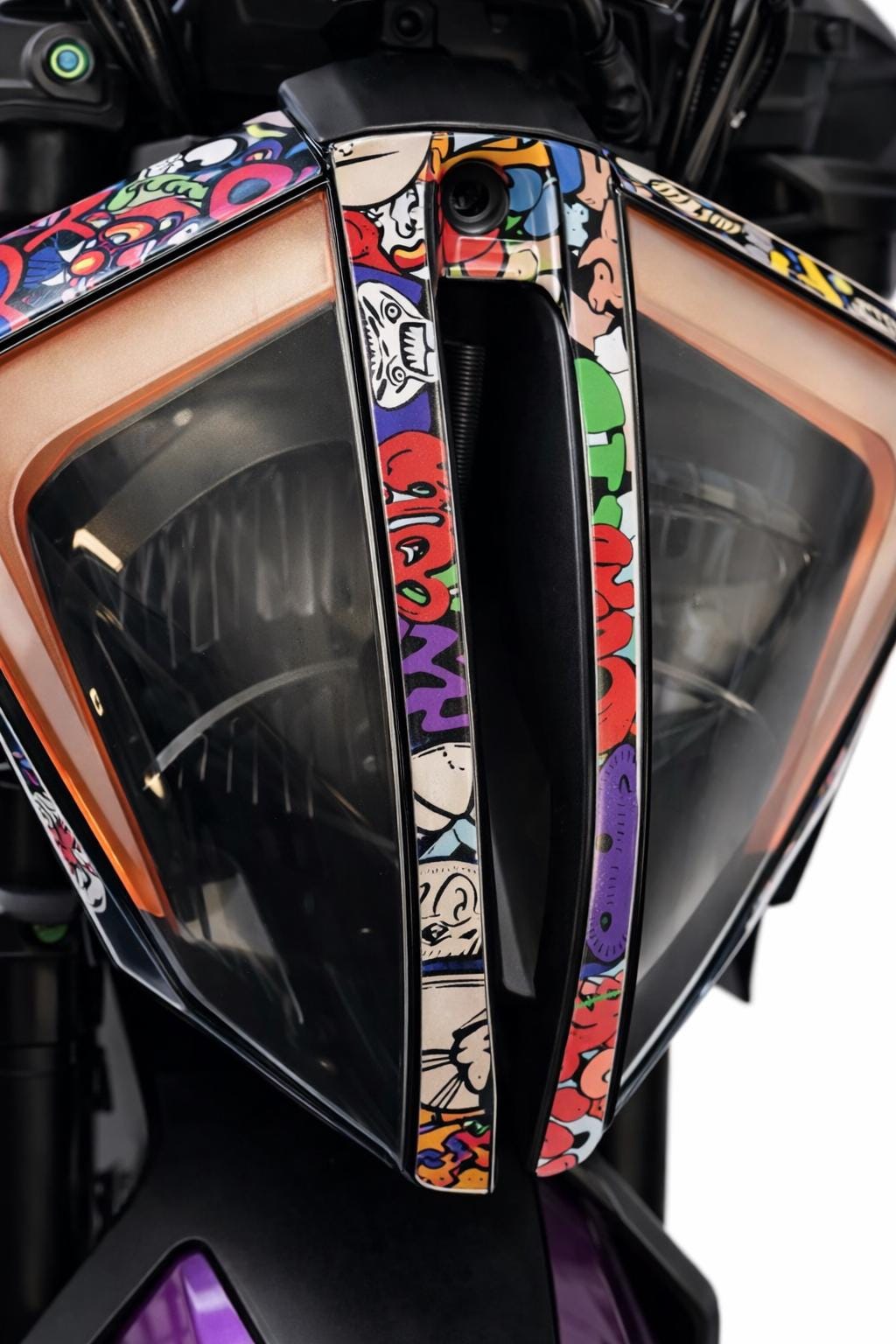 KTM 1290 Superduke R 3.0 Custom Sticker (2020-2025) - passgenauer Scheinwerfer (Front) Aufkleber , Headlight Decal , Custom Look