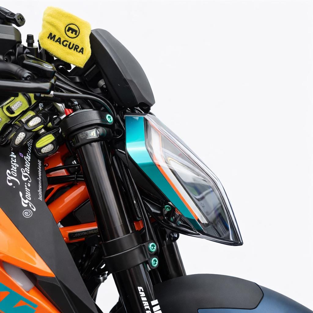 KTM Sticker 1290 Superduke R 3.0 (2020-2025) - passgenauer Scheinwerfer (Seiten) Aufkleber, Headlight Decal , Custom KTM Aufkleber