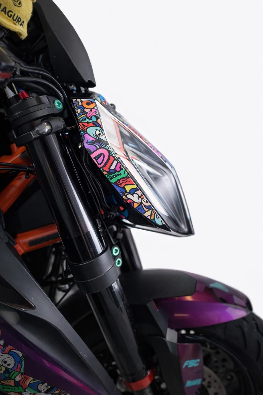 KTM Sticker 1290 Superduke R 3.0 (2020-2025) - passgenauer Scheinwerfer (Seiten) Aufkleber, Headlight Decal , Custom KTM Aufkleber