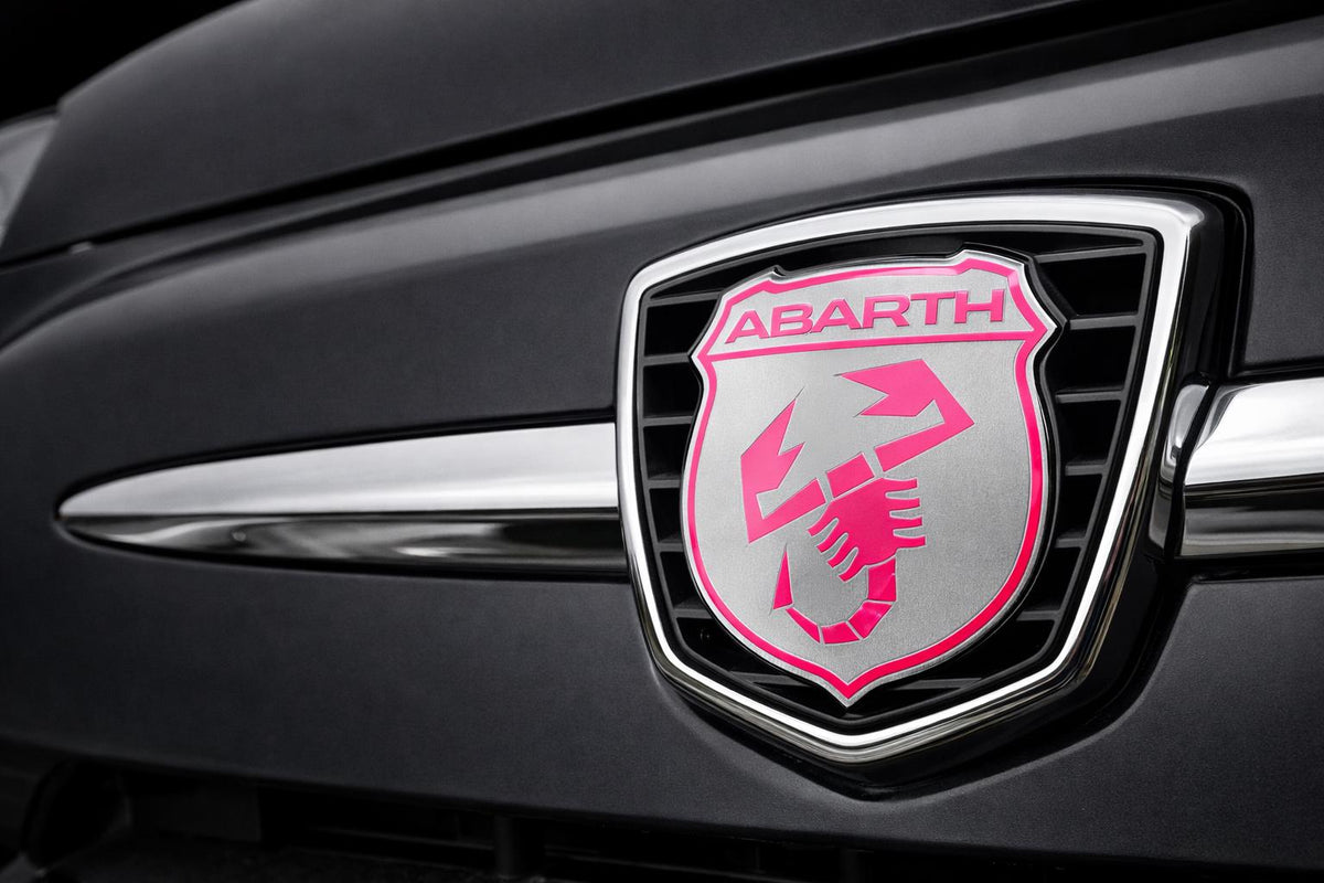 Fiat 500 Abarth Emblem Overlay / Vinyl Aufkleber für Original Emblem / Custom Look passgenau für Motorhaube und Kofferraum