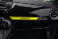 Fiat 500 Abarth Emblem Overlay / Vinyl Aufkleber für Original Emblem / Custom Look passgenau für Armaturenbrett Schriftzug