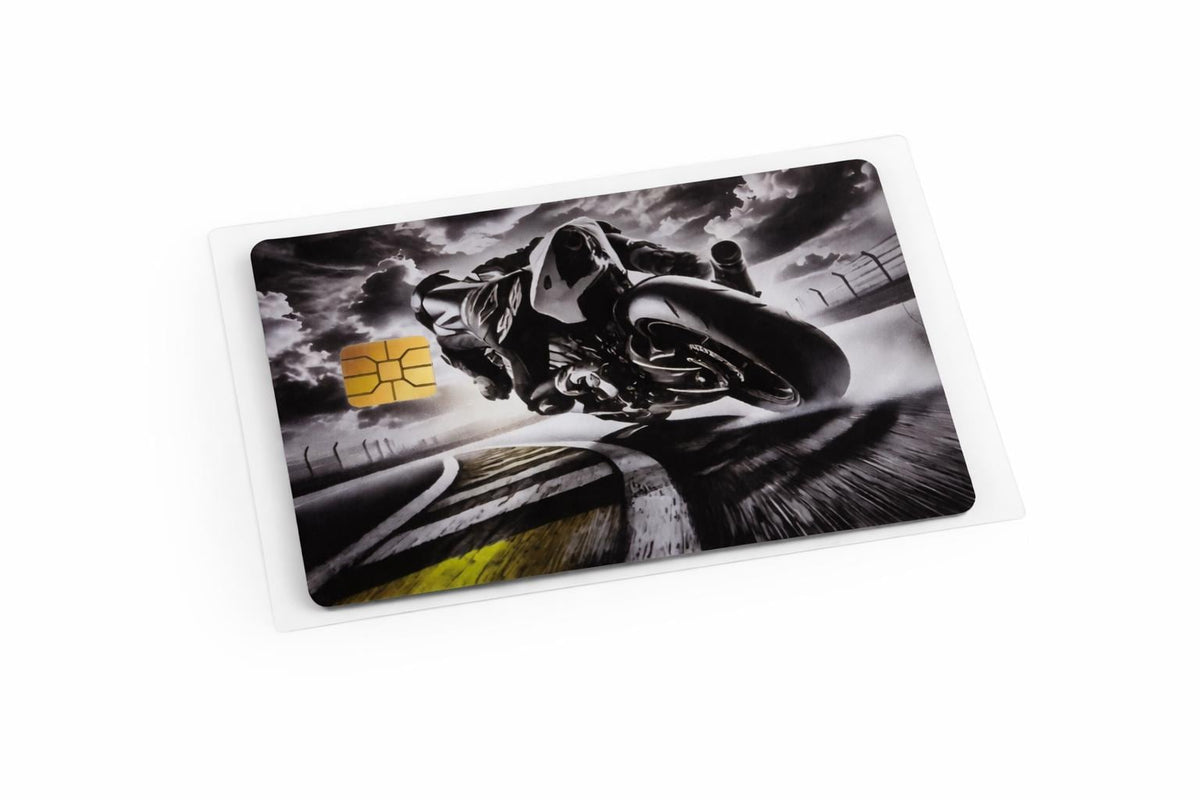 Credit Card Custom Sticker - Unique Bank Card Skin  Cute Dog / Motorcycle / Bikini Design  Debit Card Sticker  Contactless Card Cover
