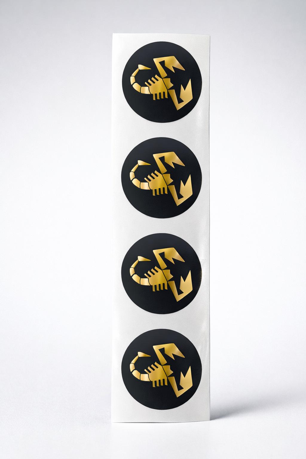 Fiat 500 Abarth Wheel Center Cap Stickers  4pcs Hub Stickers for Fiat Abarth  50mm 60mm  Abarth Scorpion Wheel Cap Decals  All Colors