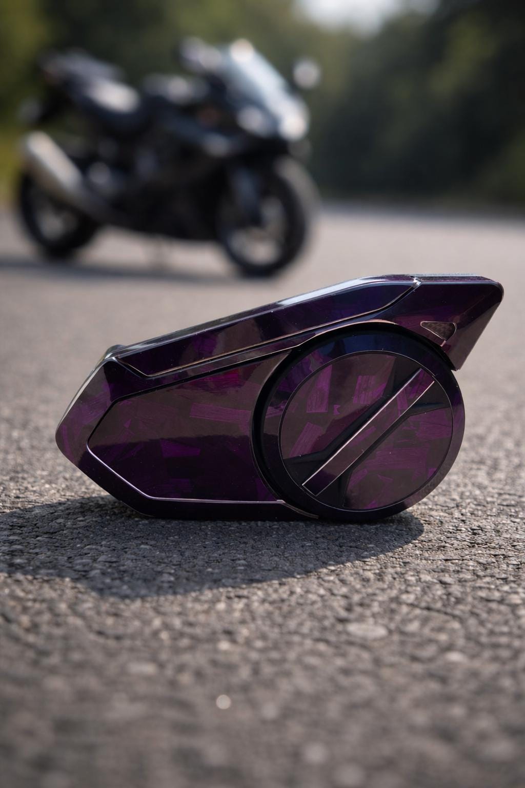Sena 50S Custom Skin | Personalized Helmet Communicator Cover | Motorcycle Intercom Wrap | Carbon / Custom Design