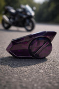 Custom Sena 50S Skin | Personalized Helmet Communicator Cover | Motorcycle Intercom Wrap | Carbon / Custom Design