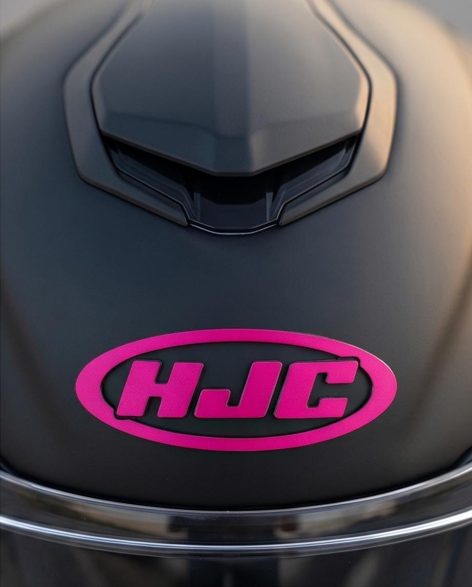 HJC Helmet Logo Color Upgrade  Front & Rear Logo Personalization | Premium Motorcycle Helmet Refinishing Service
