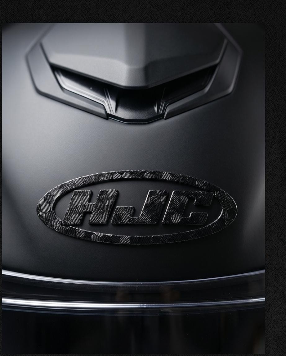 HJC Helmet Logo Color Upgrade  Front & Rear Logo Personalization | Premium Motorcycle Helmet Refinishing Service