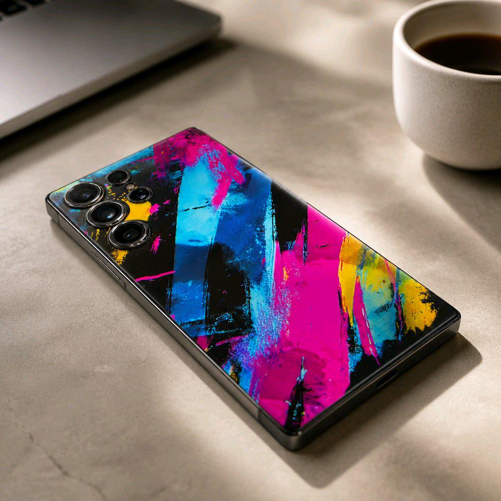 Individuelle Handy Cover Sticker | Personalisierte Smartphone Skin Folie | Samsung & iPhone Design Sticker | Custom Phone Wrap | Geschenk Id