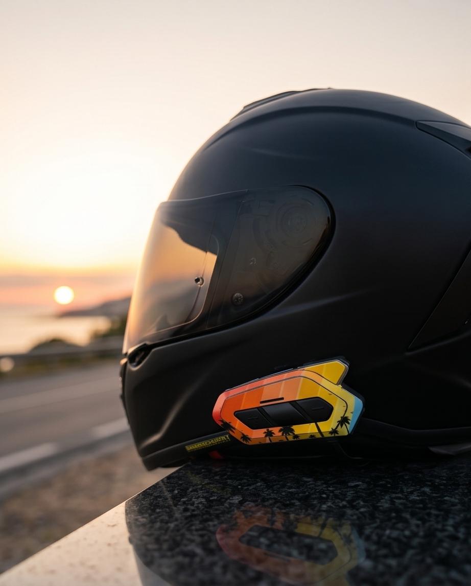 SENA 50R Custom Full Cover Skin | Personalisiertes Motorrad Intercom Cover | Premium Motorrad Design | Individuelle Sena Folie |