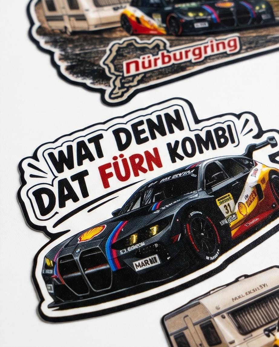 Funny Nürburgring Sticker Bundle | Motorsport Aufkleber Set | Nordschleife Sticker | Trackday Decal | Premium Auto Sticker | Geschenk
