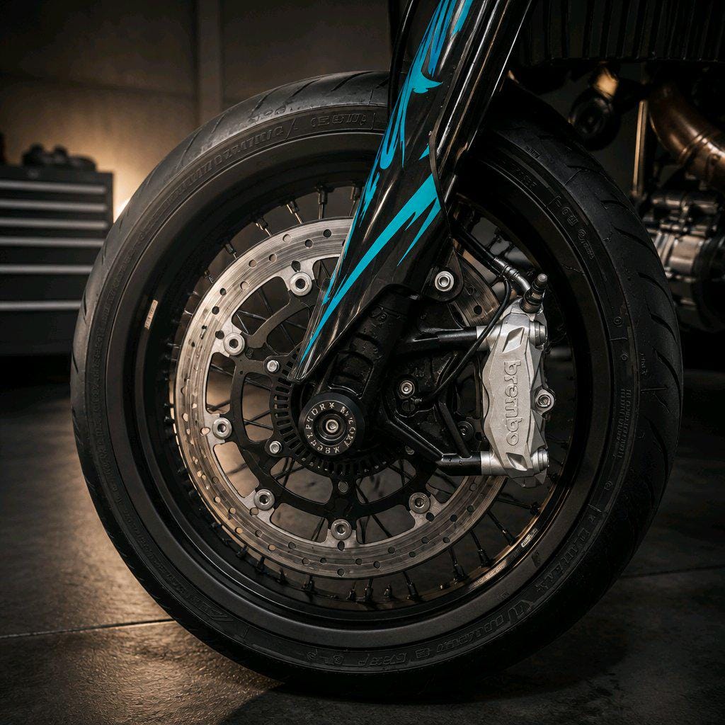 Brembo Bremsen Sticker Set für Motorrad Bremssattel | Hochwertige Vinyl Decals | Supermoto, KTM, BMW, Duke, Kawasaki, Ducati