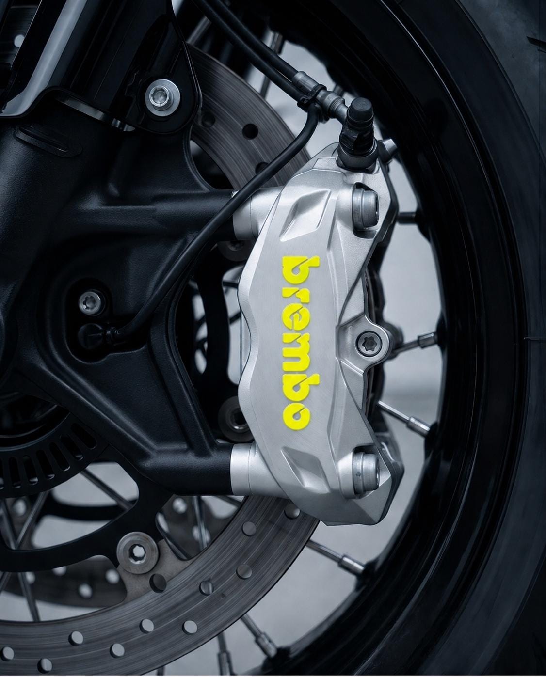 Brembo Bremsen Sticker Set für Motorrad Bremssattel | Hochwertige Vinyl Decals | Supermoto, KTM, BMW, Duke, Kawasaki, Ducati