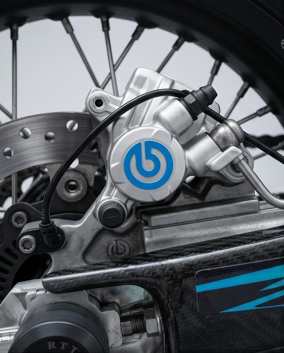 Brembo Bremsen Sticker Set für Motorrad Bremssattel | Hochwertige Vinyl Decals | Supermoto, KTM, BMW, Duke, Kawasaki, Ducati