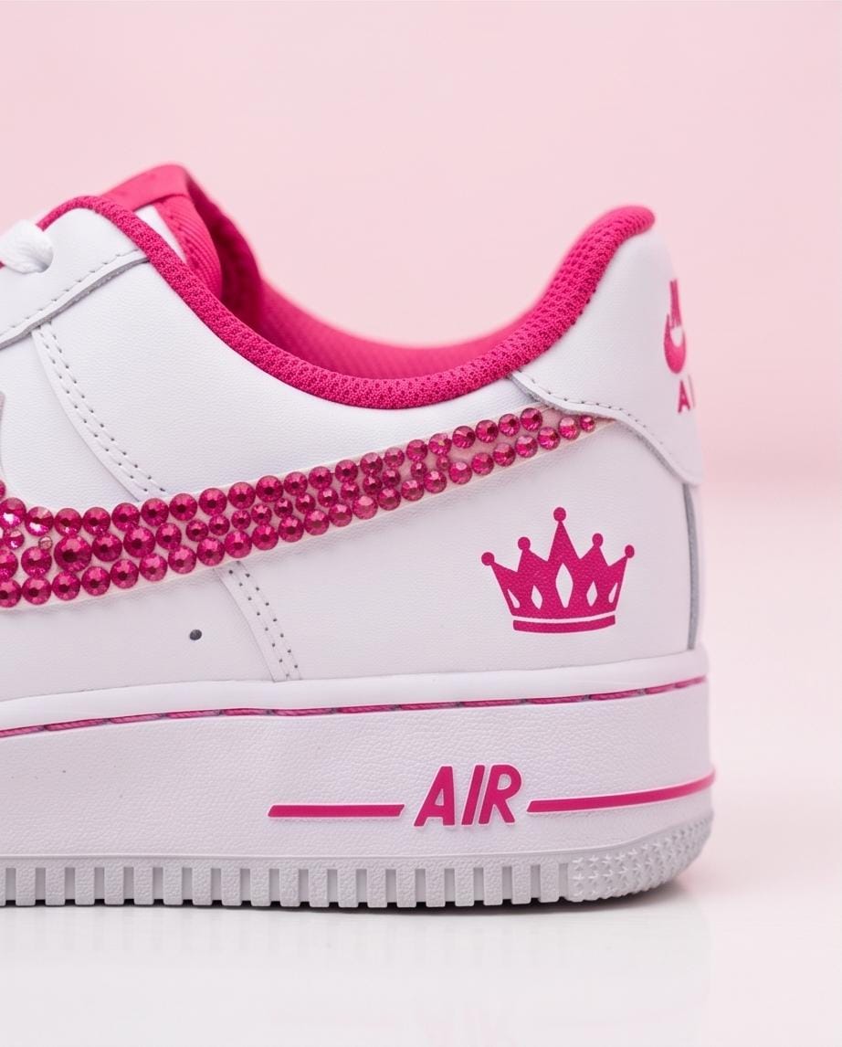 Custom Pink Bling Sneaker  Strass Sneaker Damen  Personalisierte Glitzer Schuhe  Handgemachte Fashion Sneaker  Geschenk für Sie