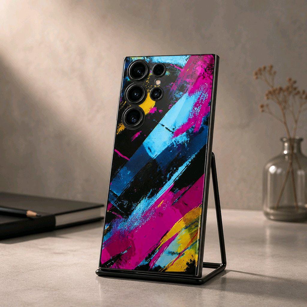 Individuelle Handy Cover Sticker | Personalisierte Smartphone Skin Folie | Samsung & iPhone Design Sticker | Custom Phone Wrap | Geschenk Id