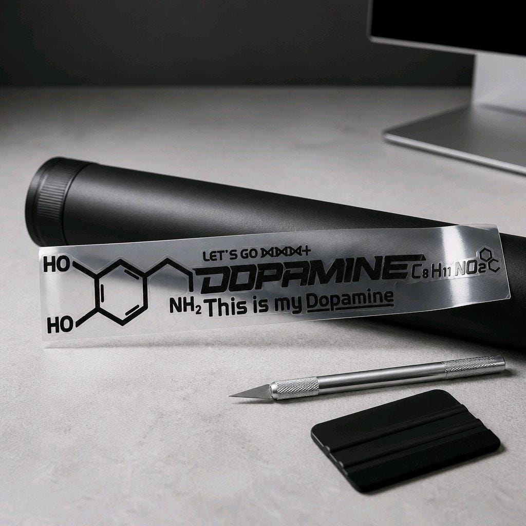 Dopamin Sticker  This is my Dopamine  Chemie Aufkleber  Auto Motorrad JDM Sticker  Transparenter Vinyl Aufkleber  Geschenk
