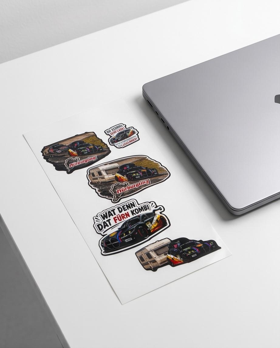 Funny Nürburgring Sticker Bundle | Motorsport Aufkleber Set | Nordschleife Sticker | Trackday Decal | Premium Auto Sticker | Geschenk