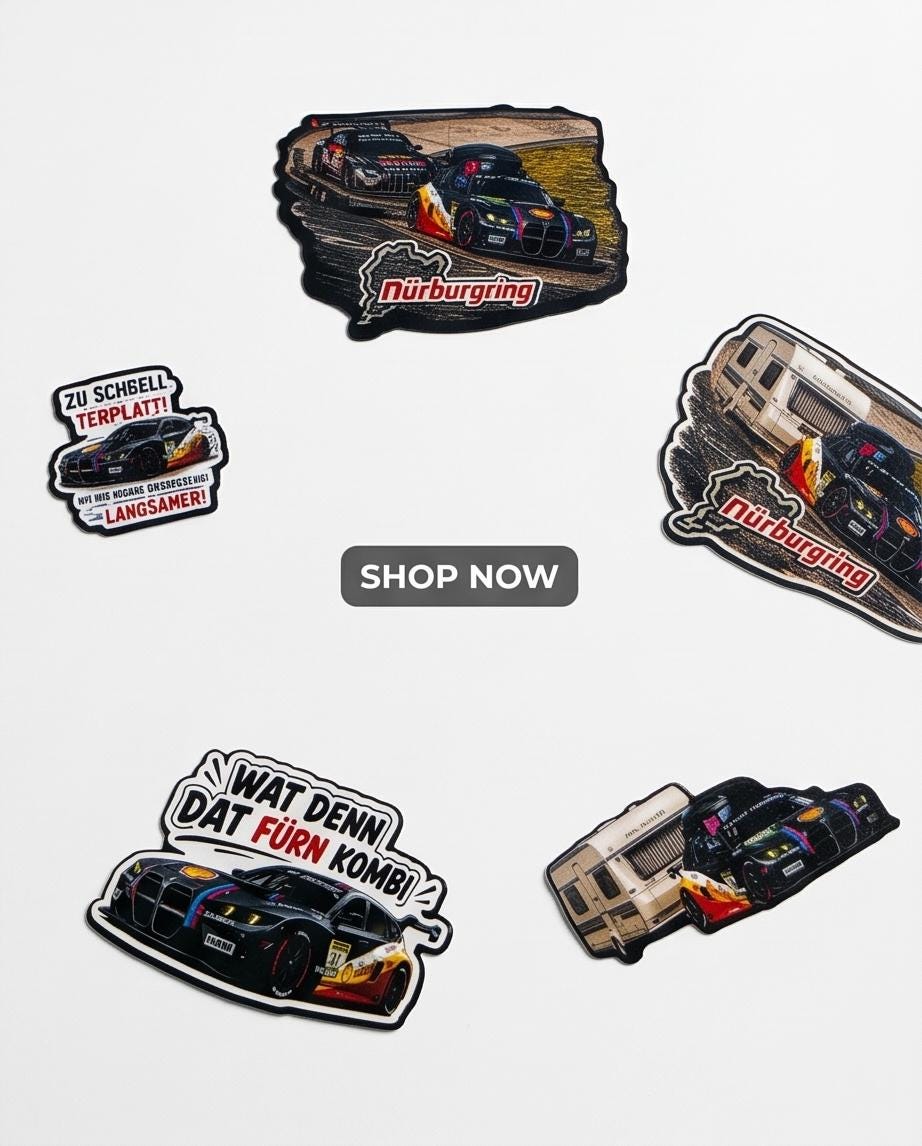 Funny Nürburgring Sticker Bundle | Motorsport Aufkleber Set | Nordschleife Sticker | Trackday Decal | Premium Auto Sticker | Geschenk