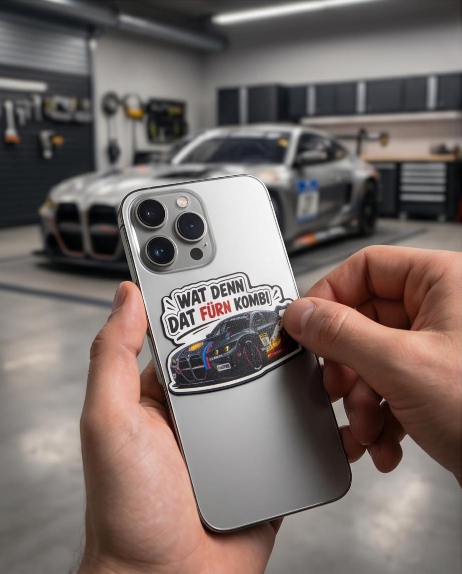 Wat denn dat fürn Kombi Sticker Bundle | Lustiger Auto Aufkleber | BMW M3 Touring Decal | Motorsport Sticker | Premium Vinyl Aufkleber