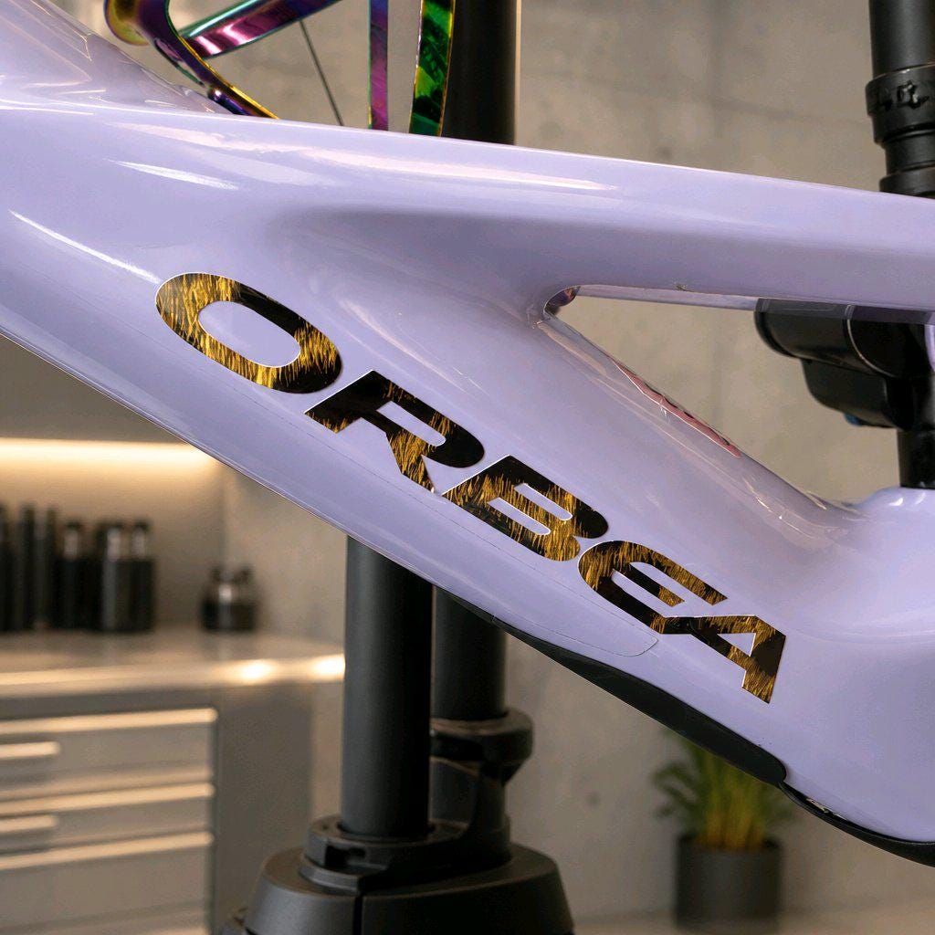 Orbea Logo Overlay Sticker | Passend für Wild, Rise, Orca, Oiz und Terra | Frame Decal Kit | MTB & E-Bike Aufkleber