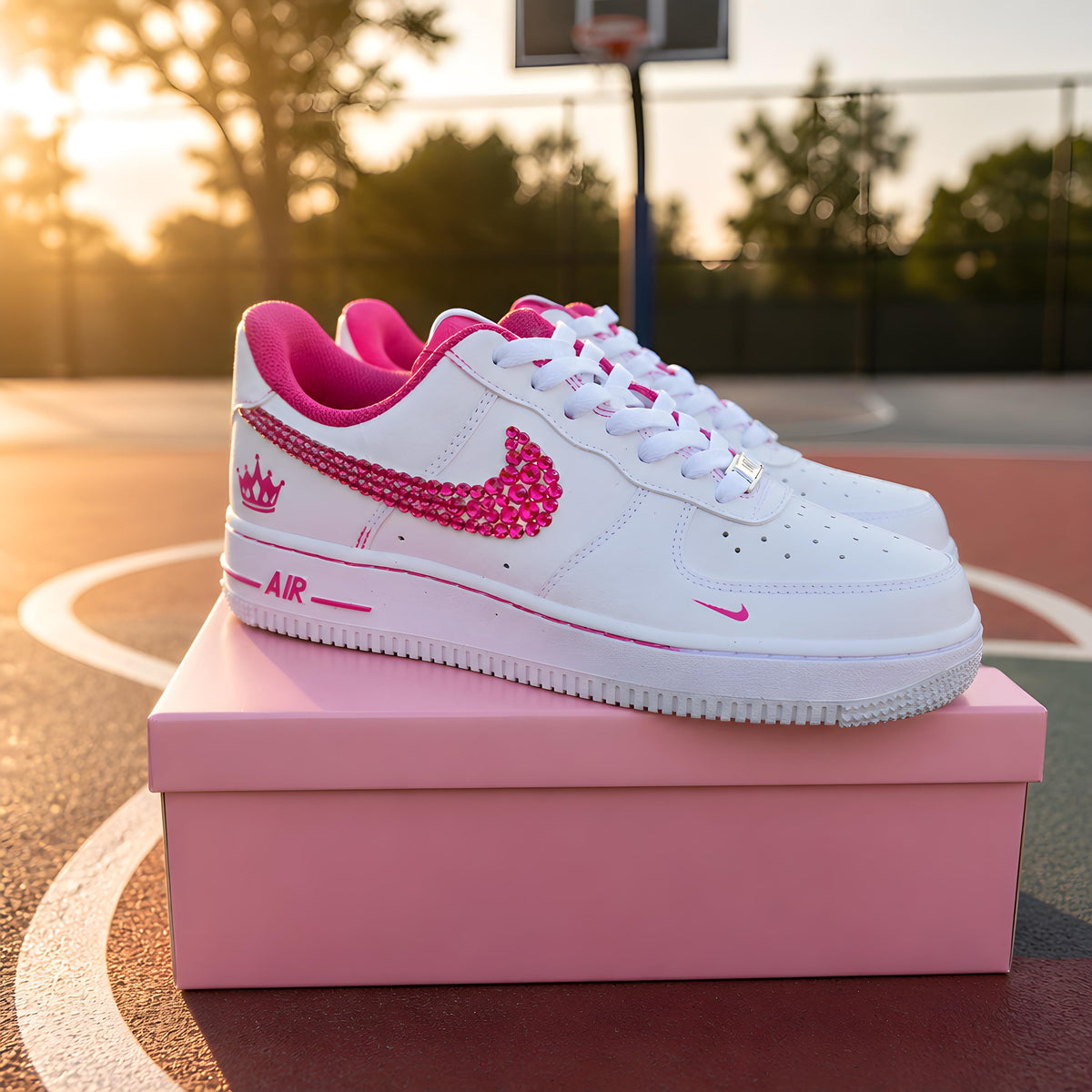 Custom Pink Bling Sneaker  Strass Sneaker Damen  Personalisierte Glitzer Schuhe  Handgemachte Fashion Sneaker  Geschenk für Sie
