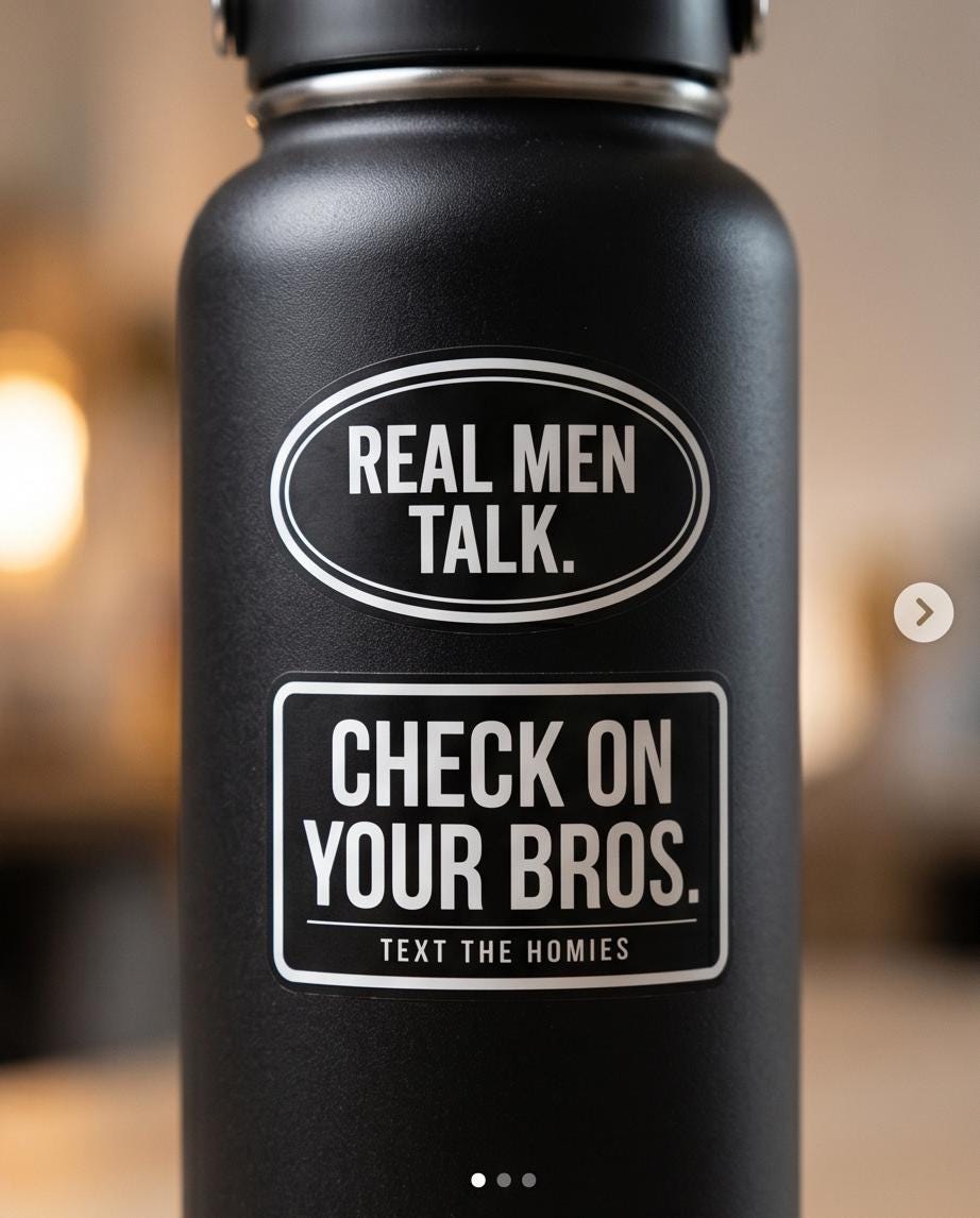 Brotherhood Sticker Pack | Mental Health Sticker Bundle | Premium Vinyl Decals | Car Laptop Helmet Motorcycle Stickers | Gift for Men