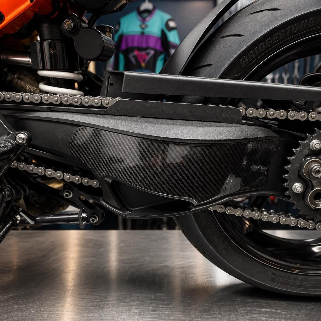 KTM 1290 Super Duke R 3.0 Carbon Schwingenschutz | Swingarm Protector | Motorrad Carbon Zubehör | Schutz & Premium Optik