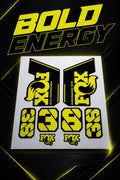 Custom Bike Decals | FOX 38 Performance Elite Aufkleber Set | MTB Federgabel Sticker Kit | Neon Gelb Schwarz |