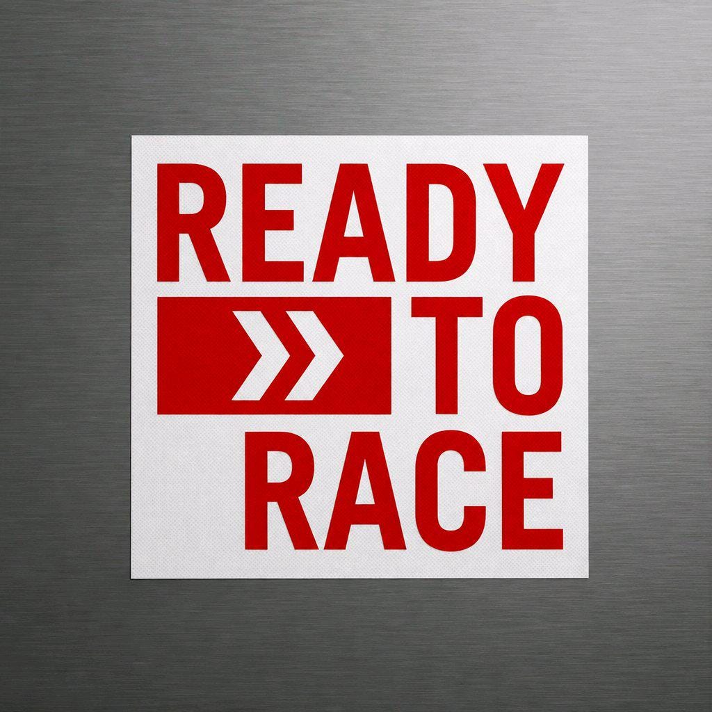 READY TO RACE Motorcycle Decal | Superduke | KtM | Racing Sticker | Premium Vinyl Graphic | Trackday Motorcycle Design