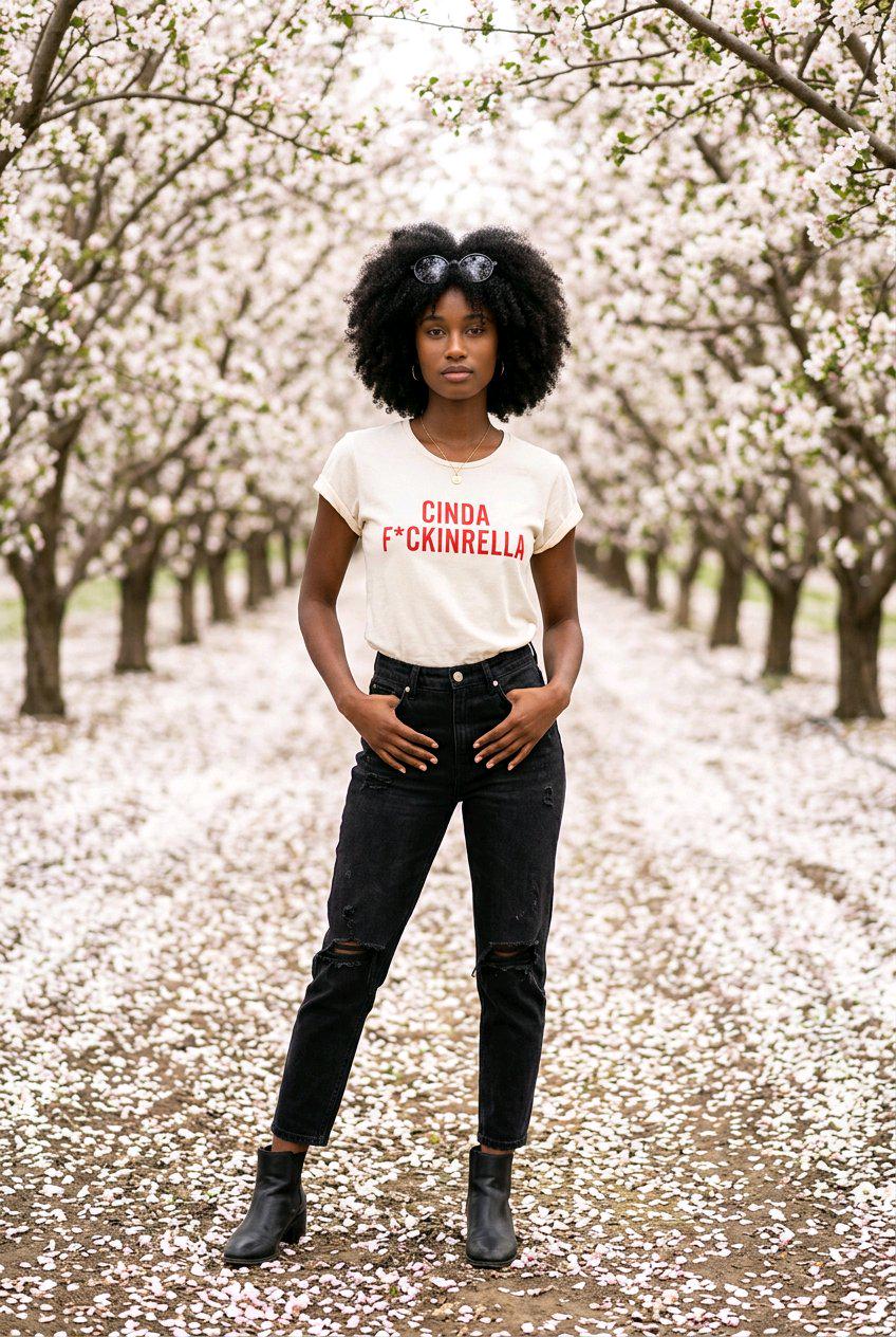 Funny Statement Shirt | Cinda F*ckinrella Graphic Tee | Unisex Streetwear T-Shirt | Minimalist Gift