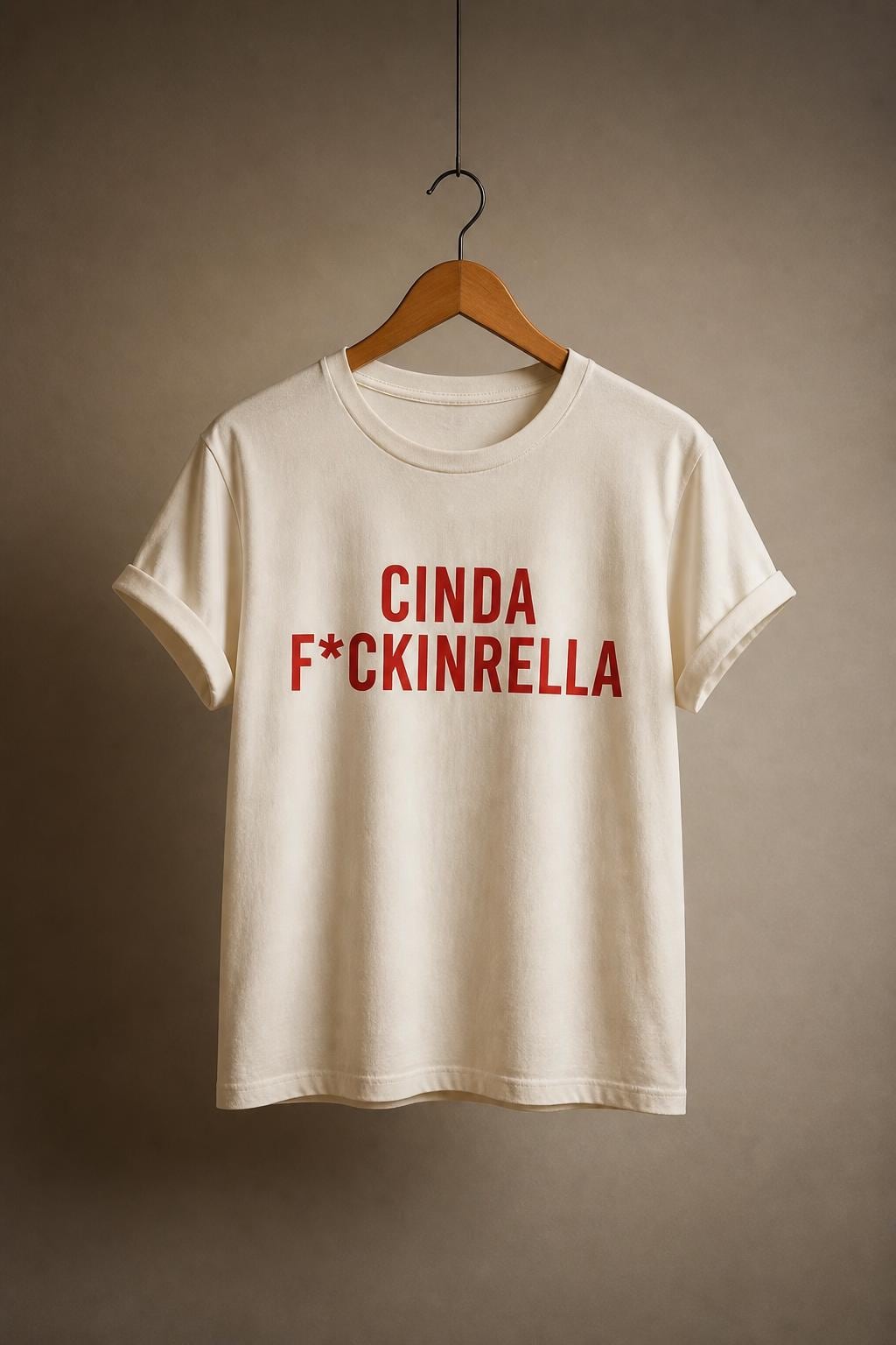 Funny Statement Shirt | Cinda F*ckinrella Graphic Tee | Unisex Streetwear T-Shirt | Minimalist Gift