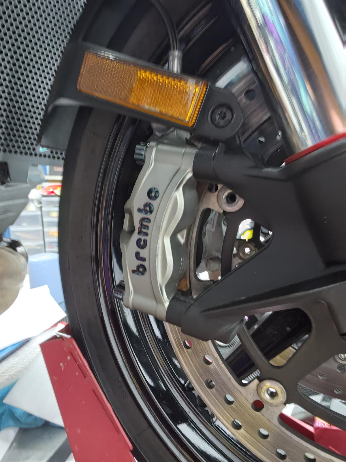 Brembo Bremsen Sticker Set für Motorrad Bremssattel | Hochwertige Vinyl Decals | Supermoto, KTM, BMW, Duke, Kawasaki, Ducati