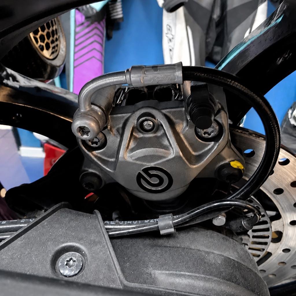Brembo Bremsen Sticker Set für Motorrad Bremssattel | Hochwertige Vinyl Decals | Supermoto, KTM, BMW, Duke, Kawasaki, Ducati