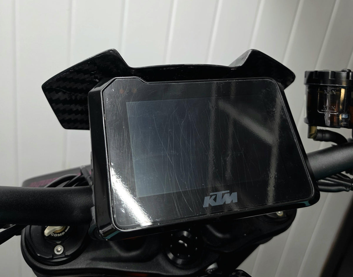 KTM 1290 Super Duke R Display Schutzfolie | Passgenaue TPU PPF Folie | Cockpit Schutz | Kratzschutz | Transparent
