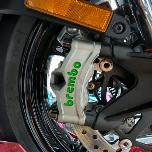 Brembo Bremsen Sticker Set für Motorrad Bremssattel | Hochwertige Vinyl Decals | Supermoto, KTM, BMW, Duke, Kawasaki, Ducati