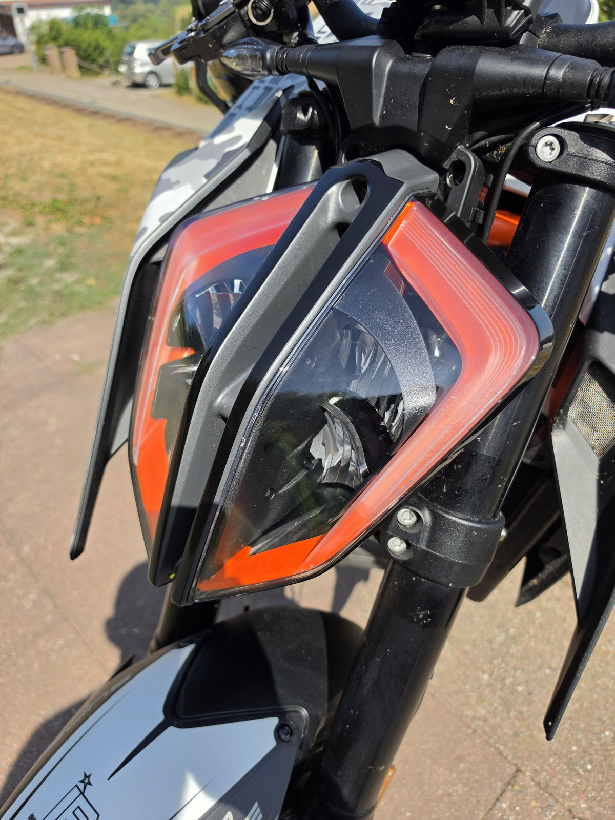 KTM 1290 Superduke R 2.0  (2017-2019) Custom Sticker passgenauer Scheinwerfer (Front) Aufkleber , Headlight Decal , Custom Look