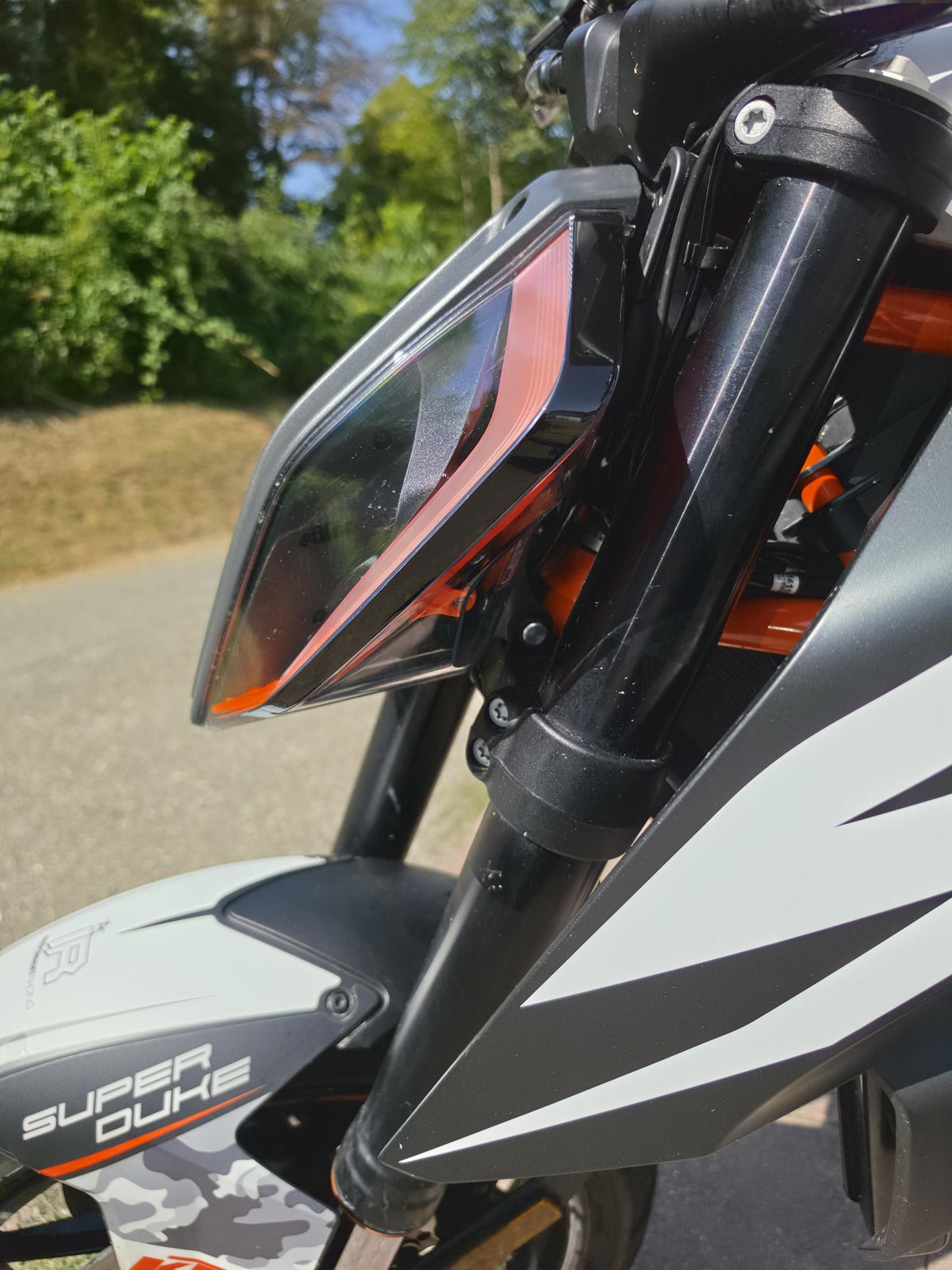KTM Sticker 1290 Superduke R 2.0 (2017-2019) - passgenauer Scheinwerfer (Seiten) Aufkleber, Headlight Decal , Custom KTM Aufkleber