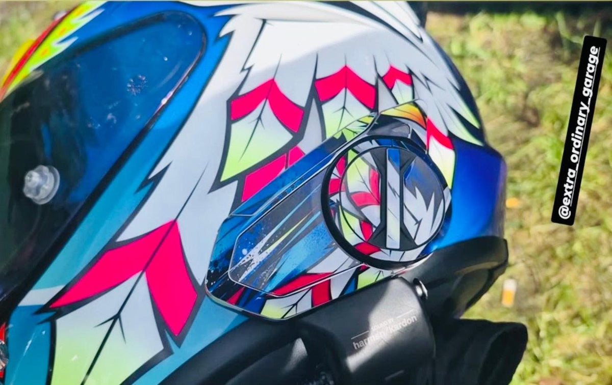 Sena 50S Custom Skin | Personalized Helmet Communicator Cover | Motorcycle Intercom Wrap | Carbon / Custom Design