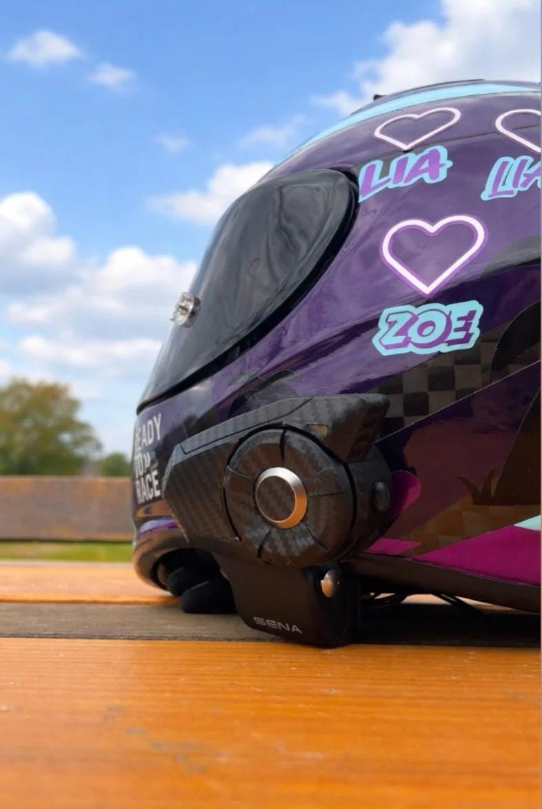 Custom Sena 30K Skin | Personalized Helmet Communicator Cover | Motorcycle Intercom Wrap | Carbon / Custom Design