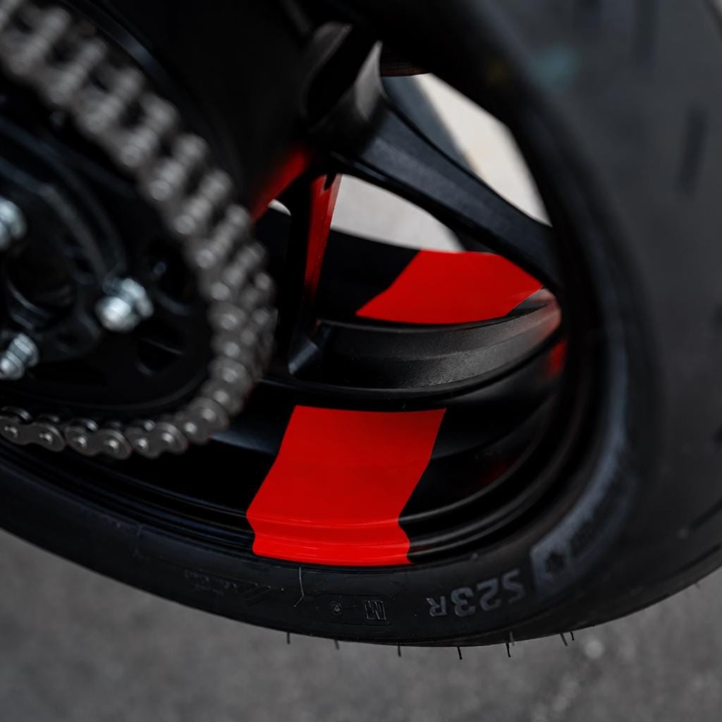 Motorrad Felgenaufkleber  Rim Decals für Sportbike Wheel Sticker