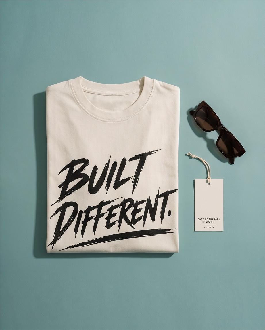 Oversized T-Shirt Herren  Build Different | Streetwear Statement Shirt Schwarz | Car Enthusiast Tee 240gsm Heavyweight Cotton